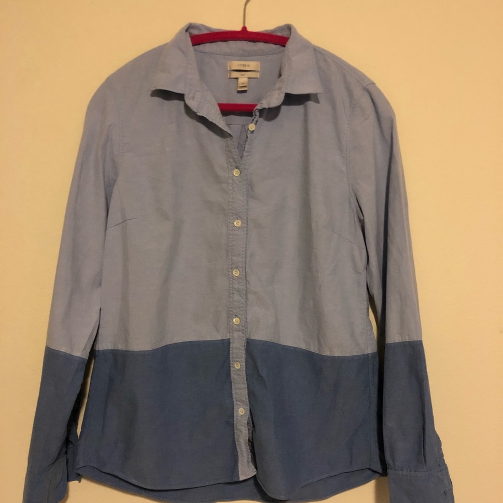 J. CREW Jean button down blouse. Size 10.